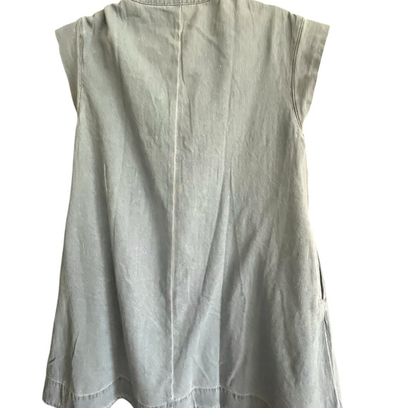 *NWT* Politi Casual Blue Denim‎ Romper Dress with pockets , Size Small - Picture 3 of 8